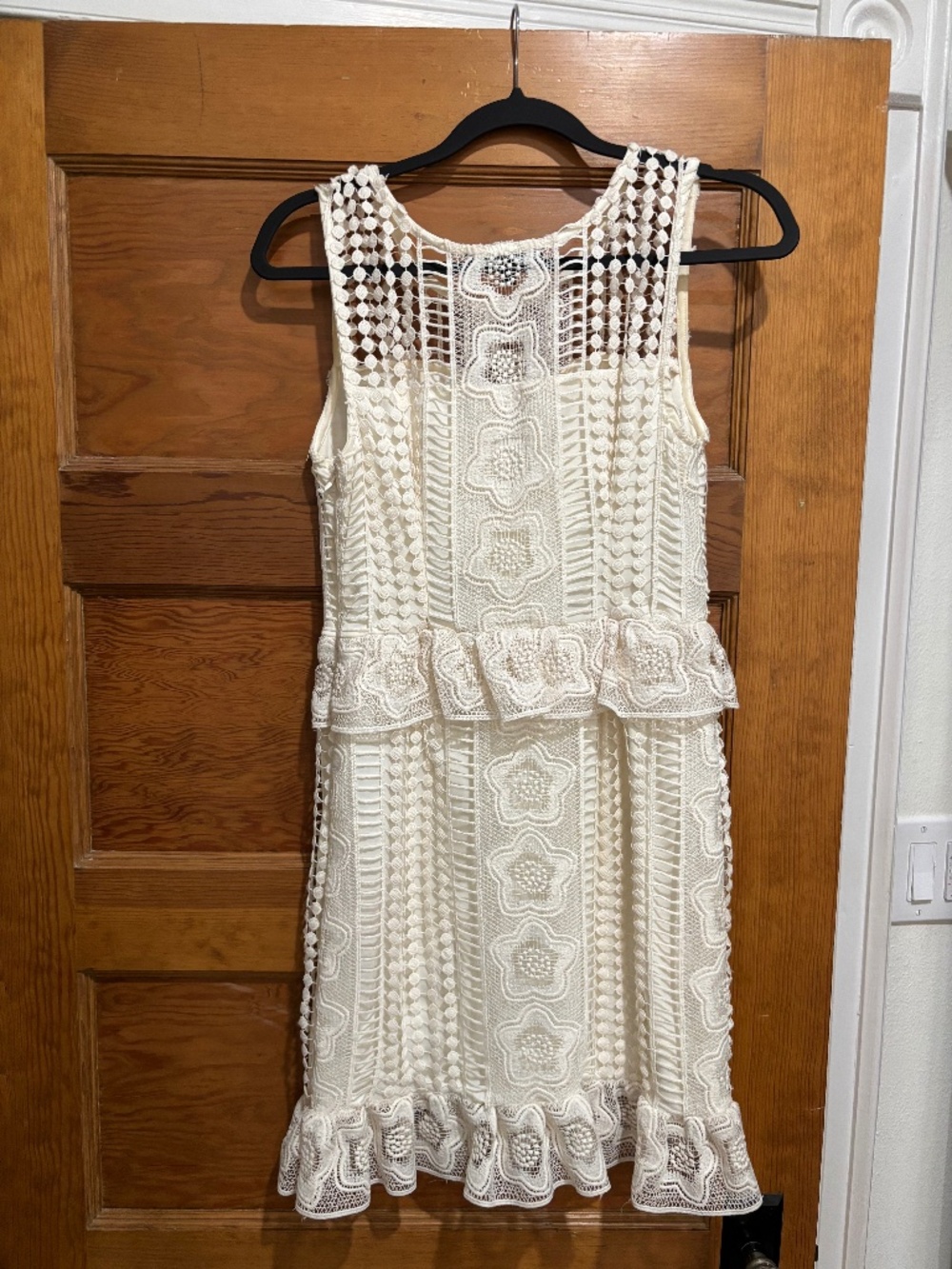 WOMENS CREAM LACE DRESS